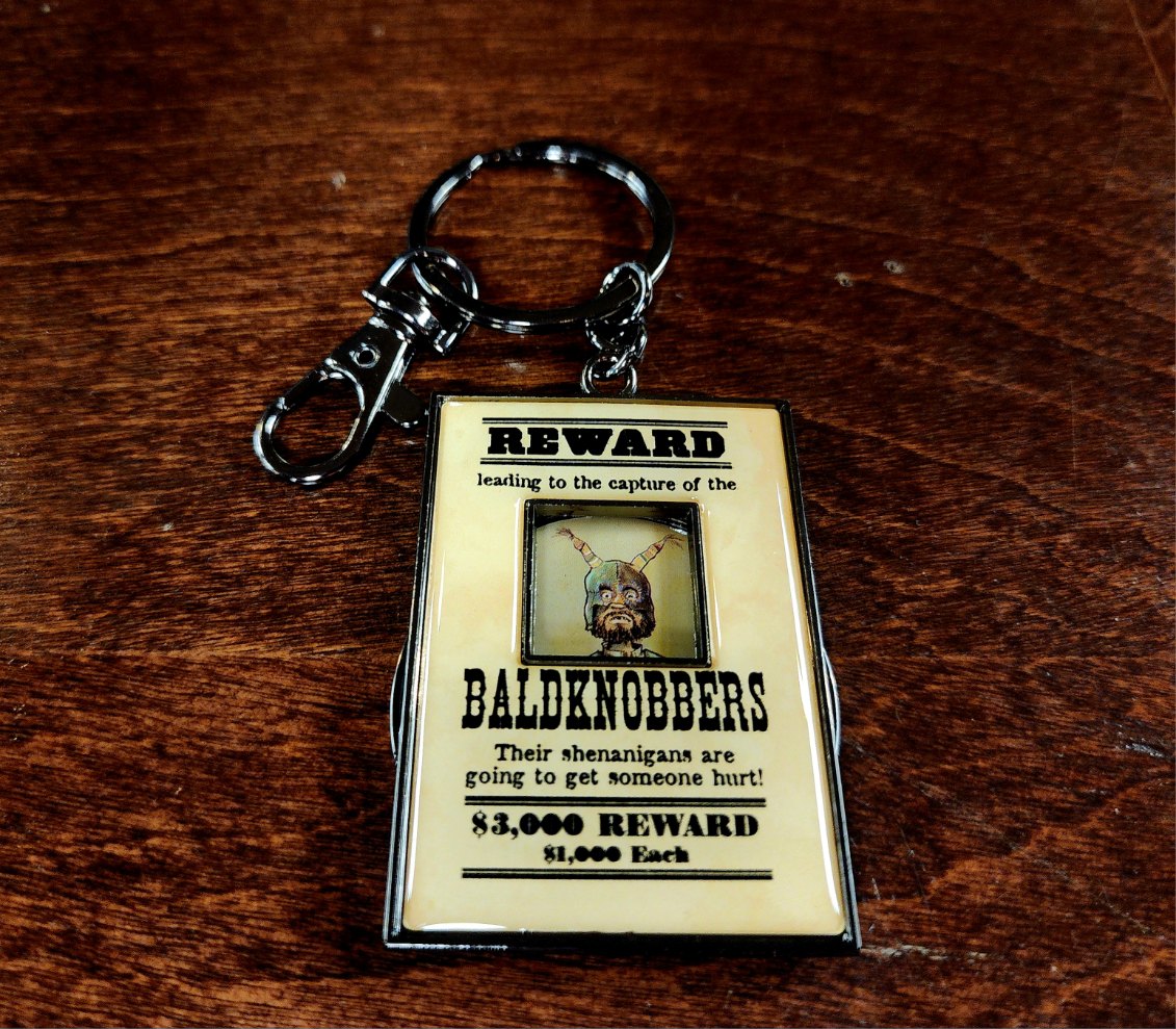 Baldknobber Reward Poster Keychain – Silver Dollar City