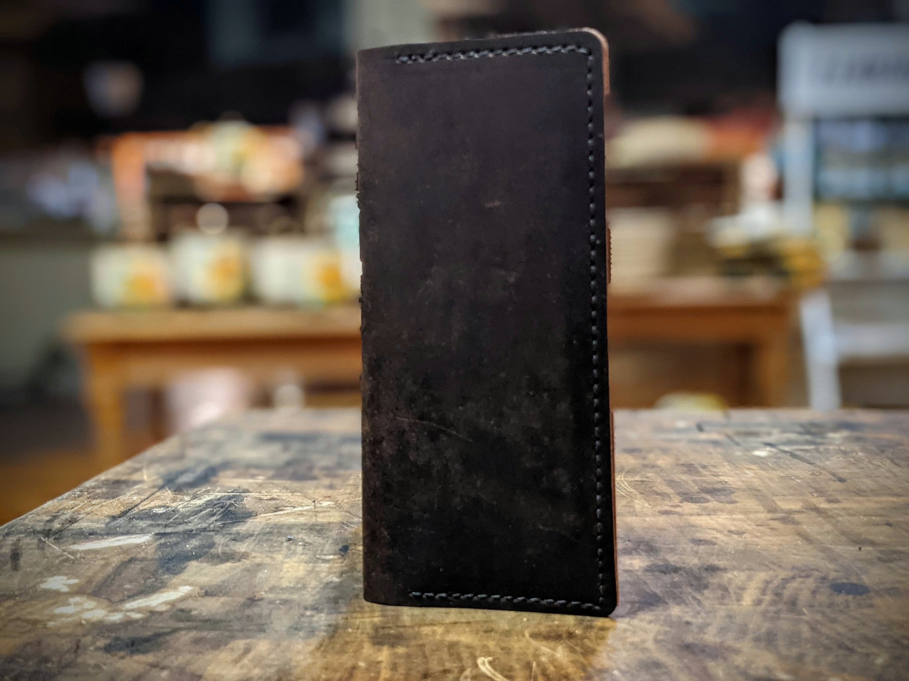 Leather Checkbook Wallet